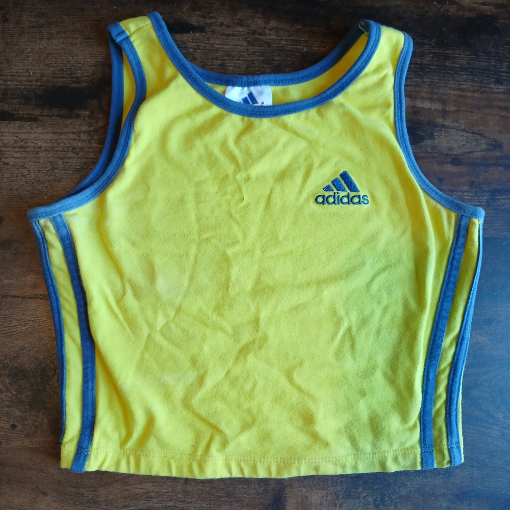 Adidas Yellow and Blue Tank Top